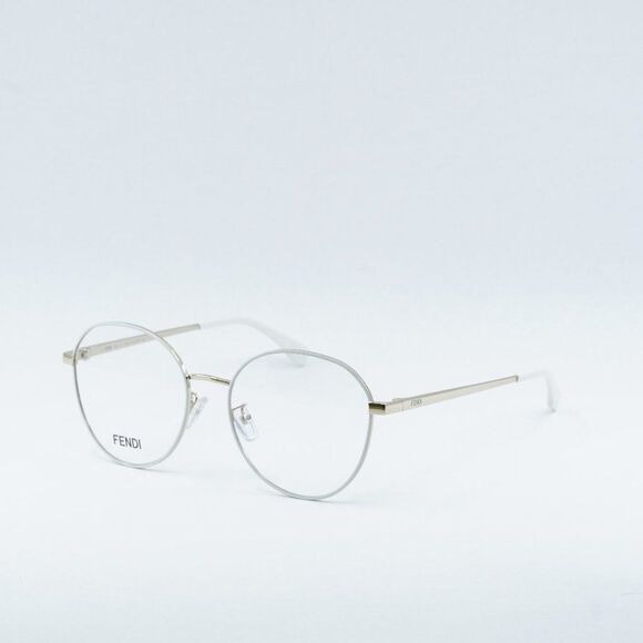 Fendi FE50008U 033 Eyeglasses Light Gold 54mm Round Frame - Picture 1 of 11